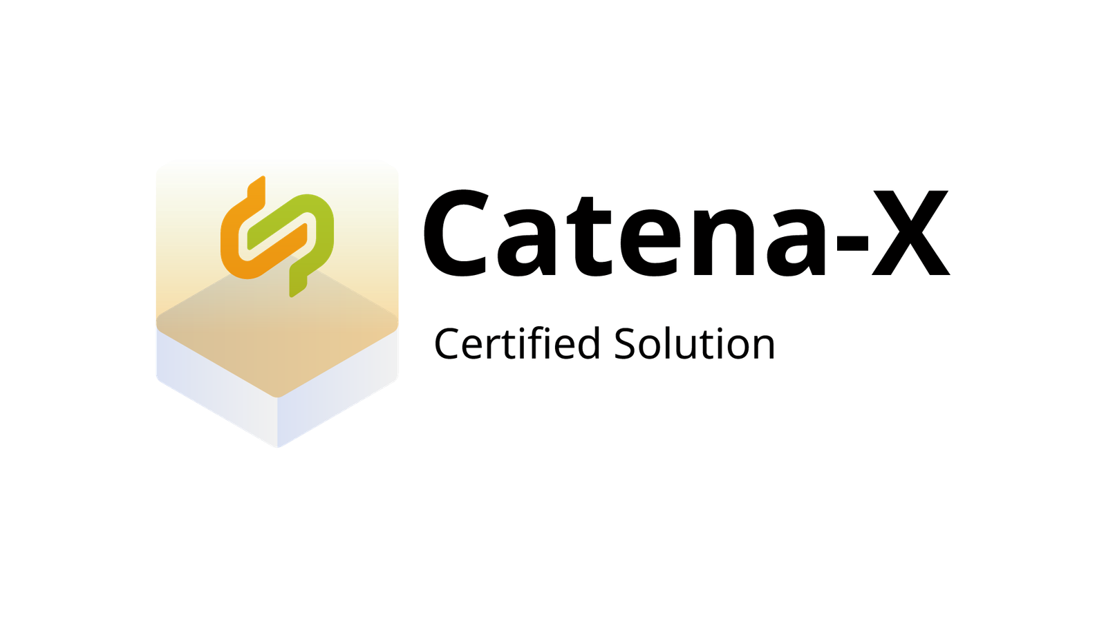 Catena-X certified solution logo, indicating compliance with Catena-X standards for secure, interoperable, and trusted data exchange across industrial value chains.